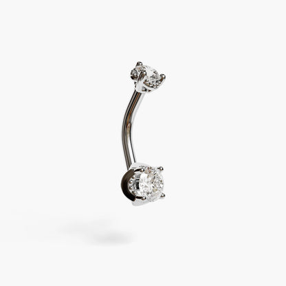 La Femme Orb 0.8ct. Diamond Belly Ring White Gold