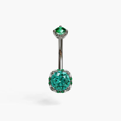 La Femme Siren Call 1.1 ct. Belly Ring White Gold