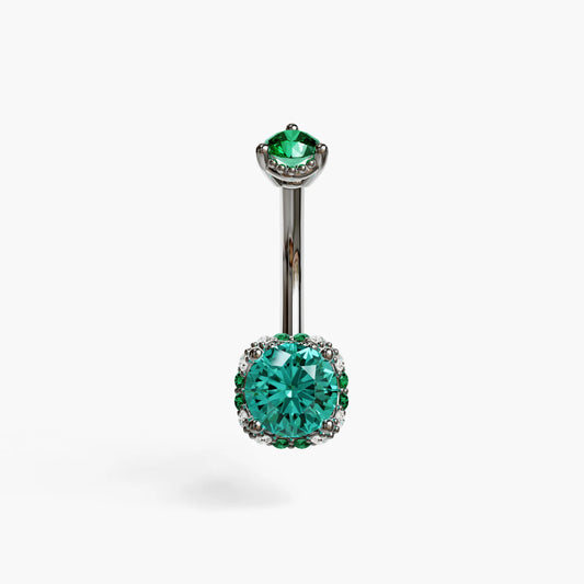 La Femme Siren Call 1.1 ct. Belly Ring White Gold
