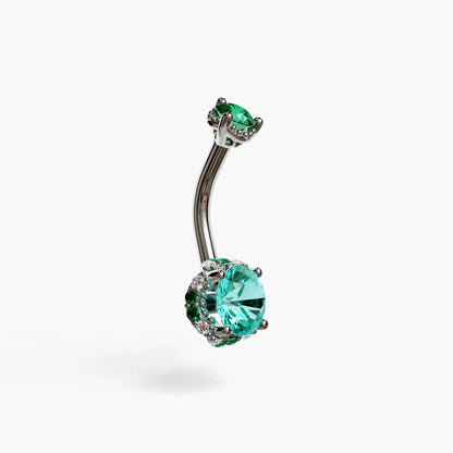 La Femme Siren Call 1.1 ct. Belly Ring White Gold