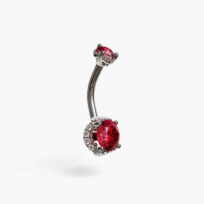 La Femme Cherry 1.1 ct. Belly Ring White Gold
