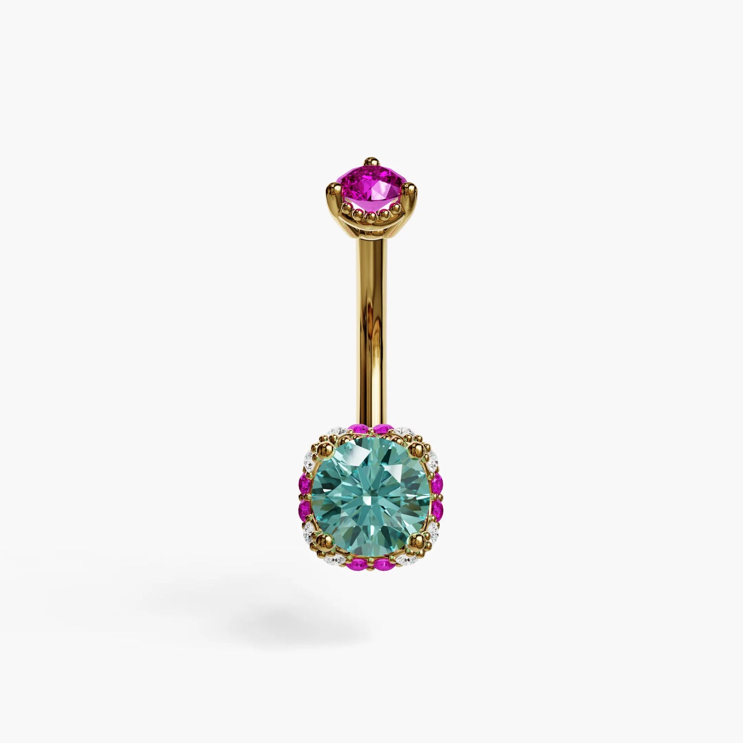 La Femme Azure Blush 1.1 ct. Belly Ring