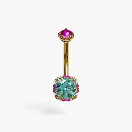 La Femme Azure Blush 1.1 ct. Belly Ring
