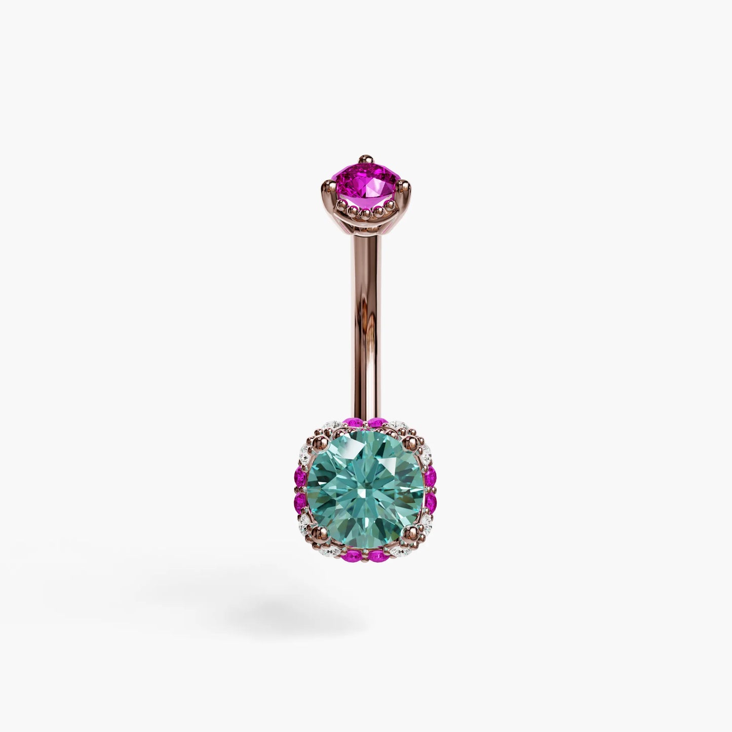La Femme Azure Blush 1.1 ct. Belly Ring