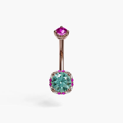 La Femme Azure Blush 1.1 ct. Belly Ring