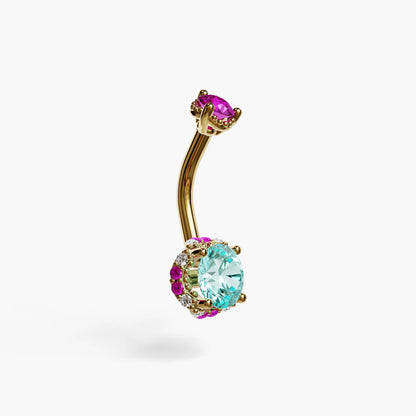 La Femme Azure Blush 1.1 ct. Belly Ring