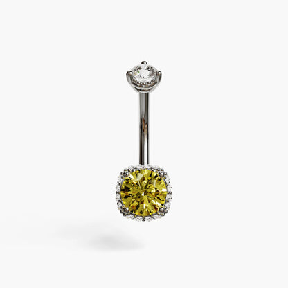 La Femme Honey 1.1 ct. Belly Ring White Gold