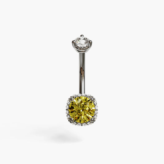 La Femme Honey 1.1 ct. Belly Ring White Gold