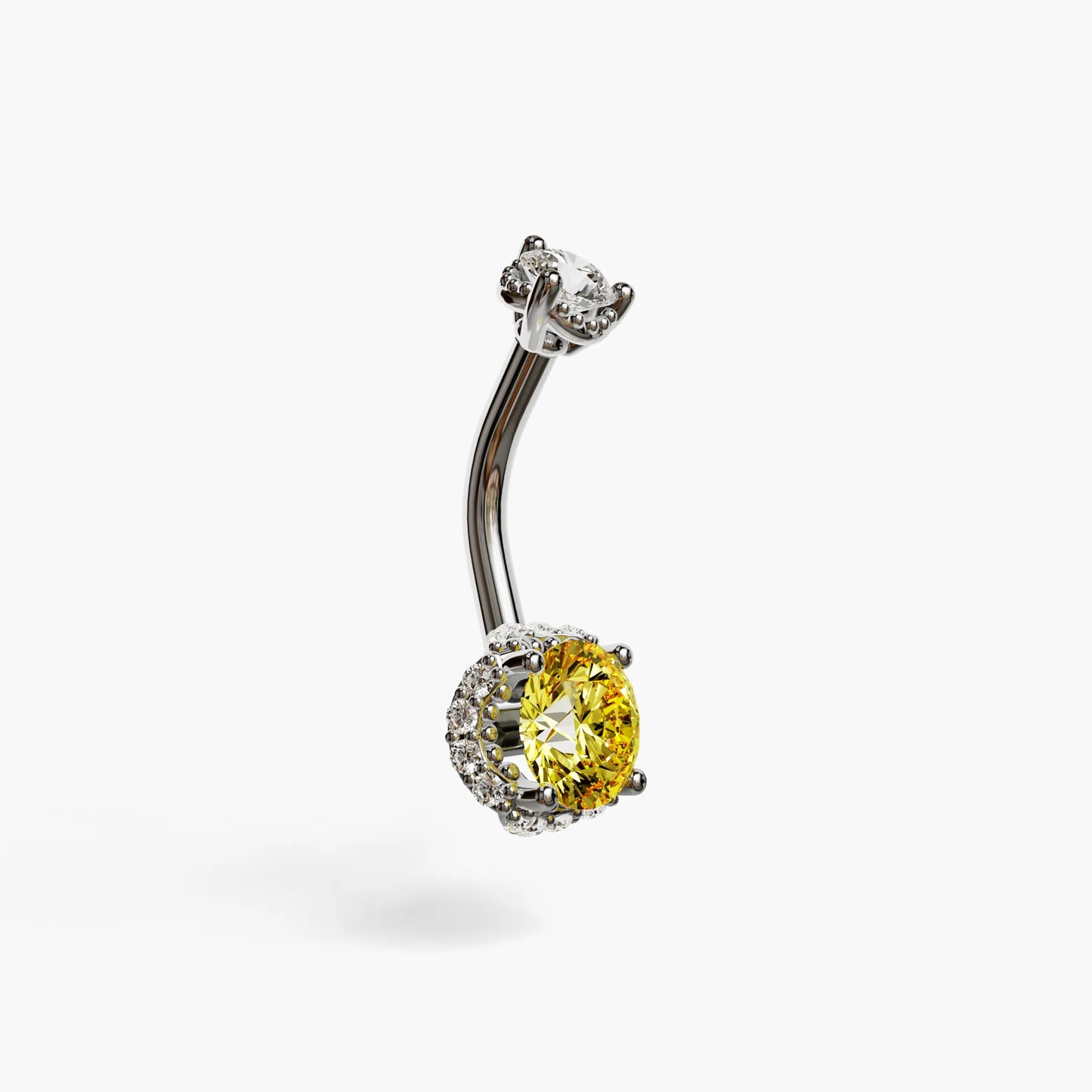 La Femme Honey 1.1 ct. Belly Ring White Gold
