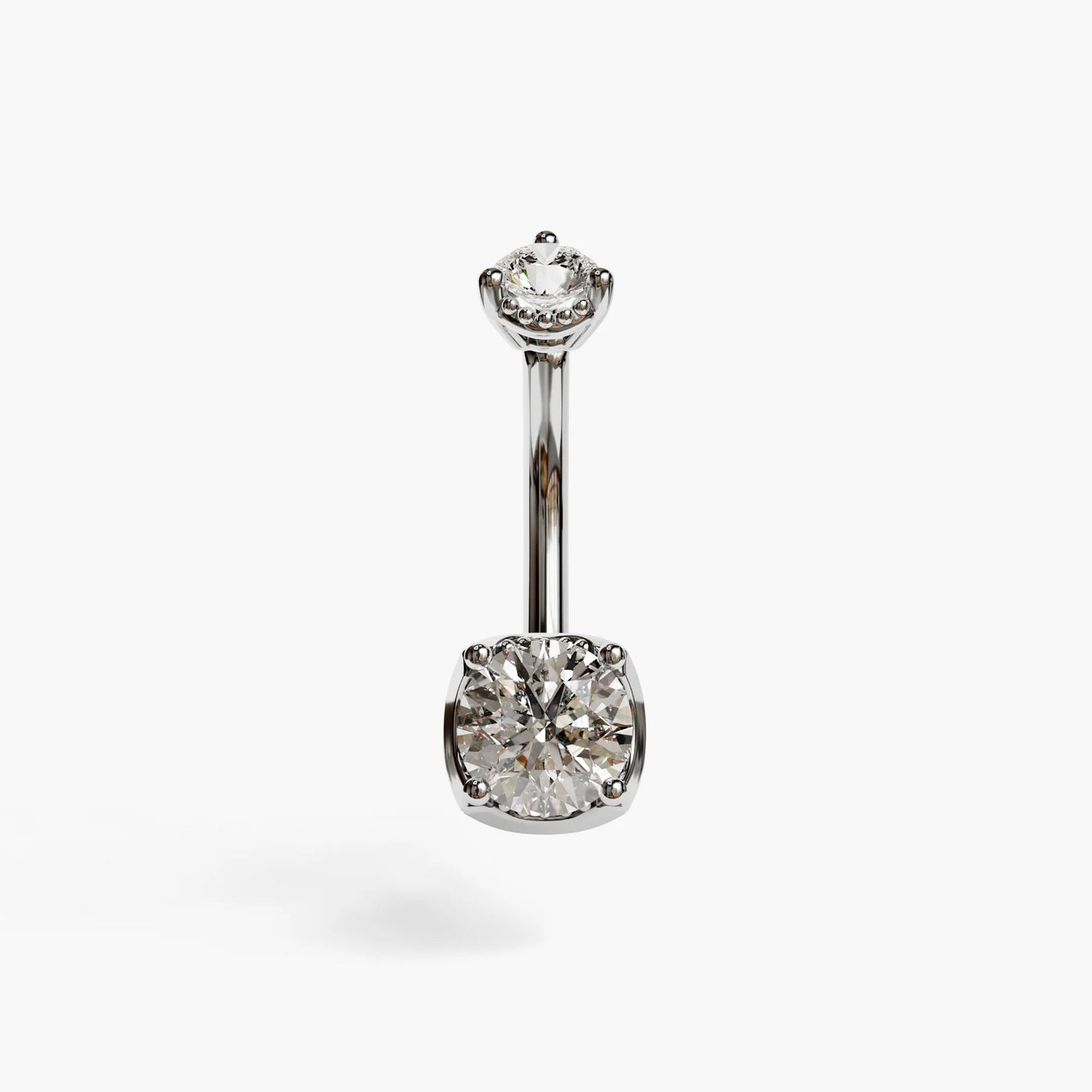 La Femme Orb 1.1 ct. Diamond Belly Ring White Gold