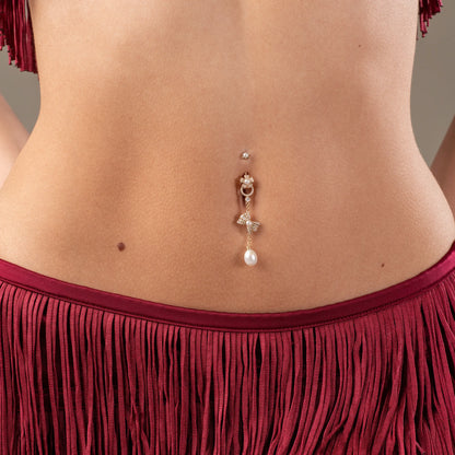 Lover's Bow Charm White Gold