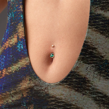 La Femme Envy Pavé 0.9 ct. Belly Ring White Gold