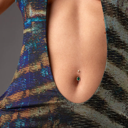 La Femme Envy Pavé 0.9 ct. Belly Ring White Gold