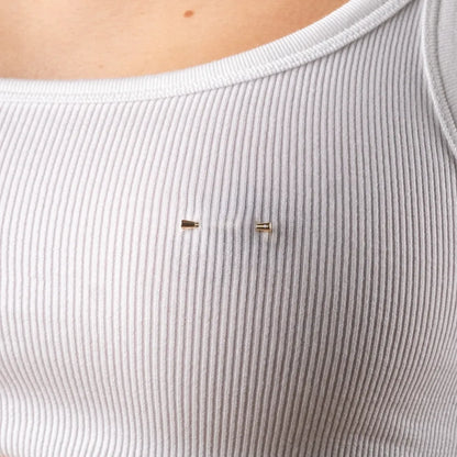 The Fine Line Nipple Barbell White Gold