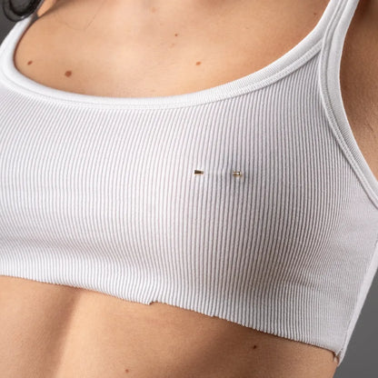 The Fine Line Nipple Barbell White Gold