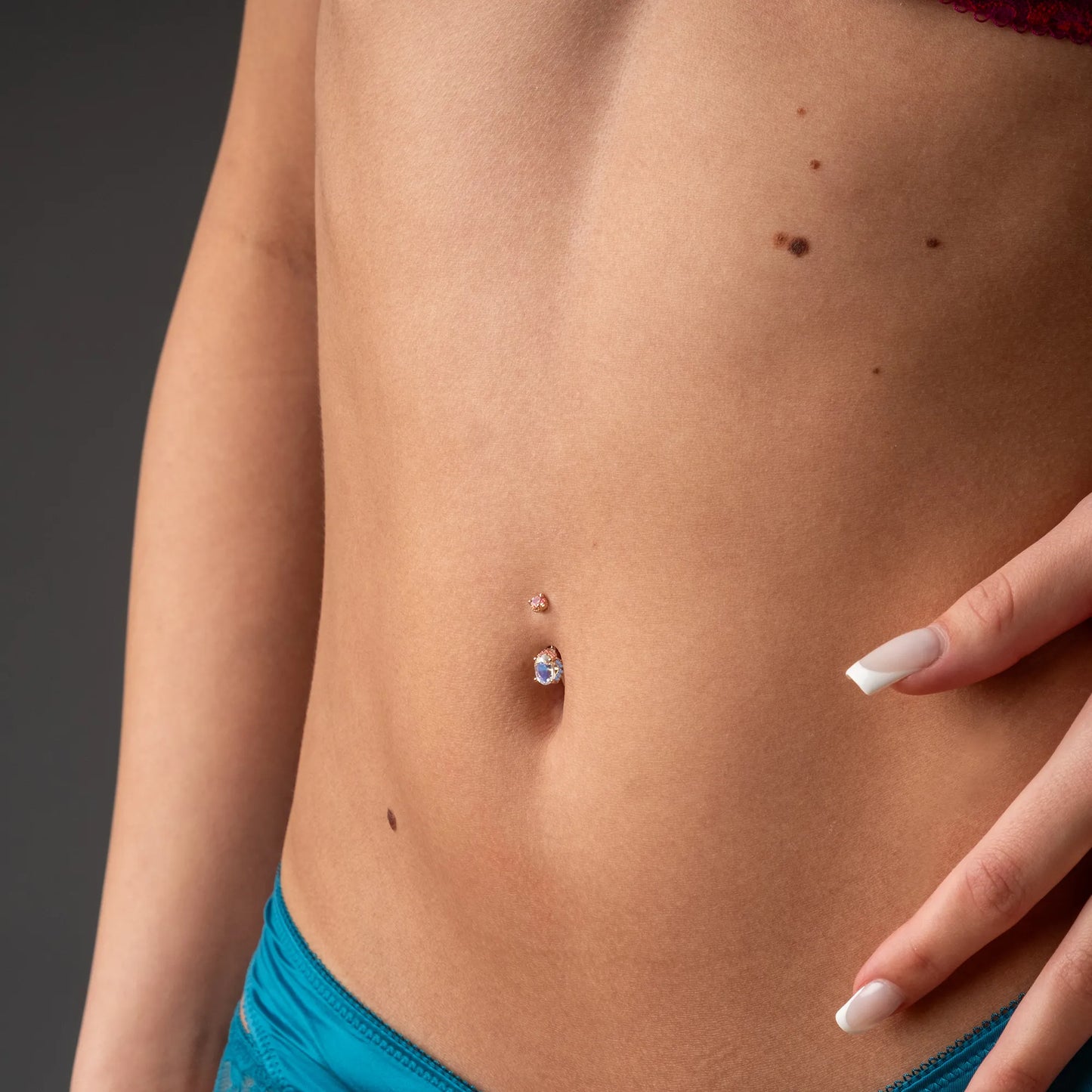La Femme Moon Halo Pavé 0.9 ct. Belly Ring