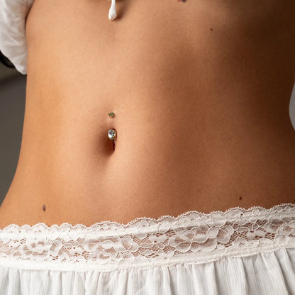 La Femme Oval Azure Pavé 0.9 ct. Belly Ring