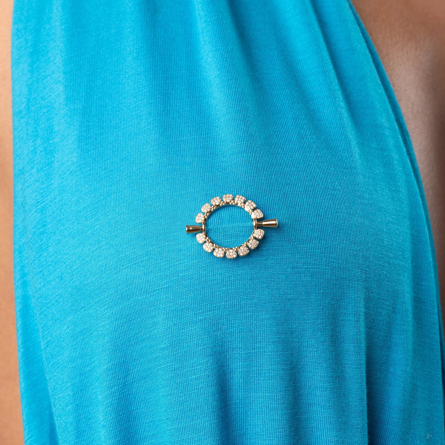 Wildflower Diamond Nipple Barbell White Gold