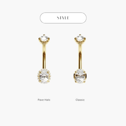 La Femme Oval Pavé 0.7 ct. Diamond Belly Ring