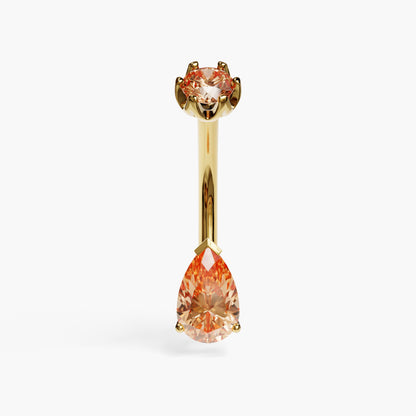 Mimosa 1.0 ct. Tear Sapphire Belly Ring