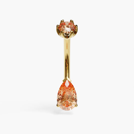 Mimosa 1.0 ct. Tear Sapphire Belly Ring