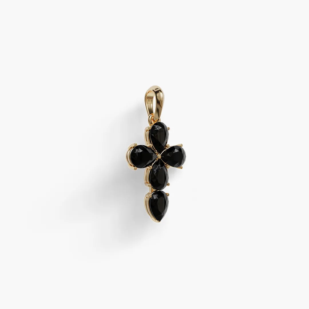 Small Onyx Cross Pendant