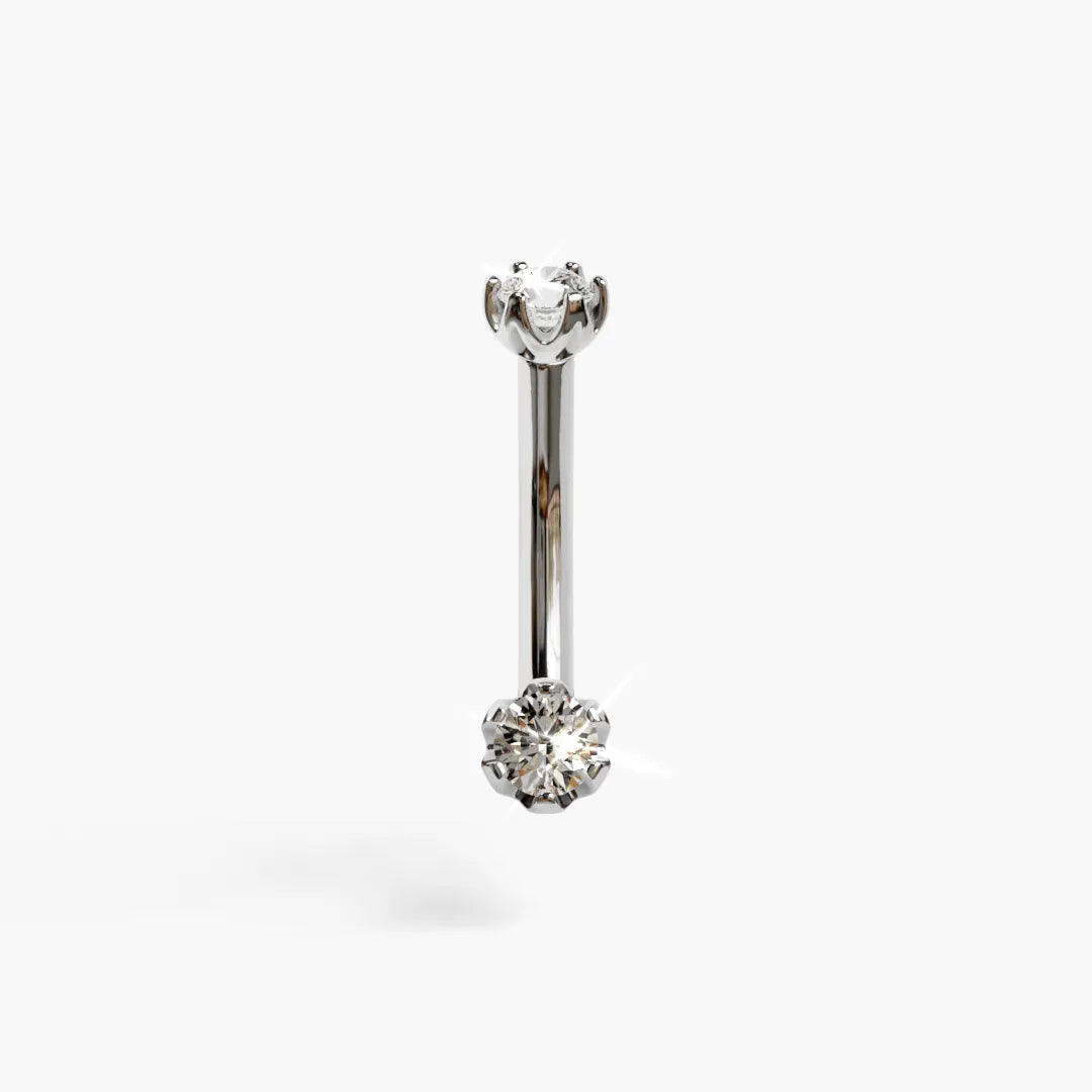 Orchid 0.3 ct. Moissanite Belly Ring White Gold