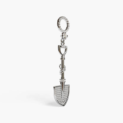 Gold Digger Dome Charm, White Gold & Platinum