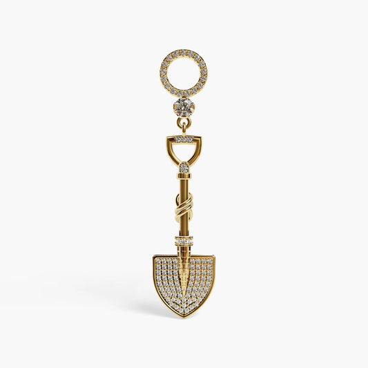 Gold Digger Dome Charm, Yellow & Rose Gold