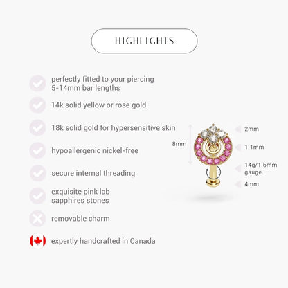 Twilight Pink Belly Ring