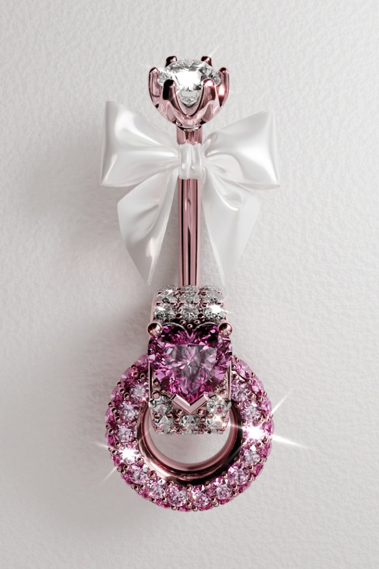 Jolie Co 8mm Teardrop Garnet 14k Yellow Gold Belly Ring – Jolie Co