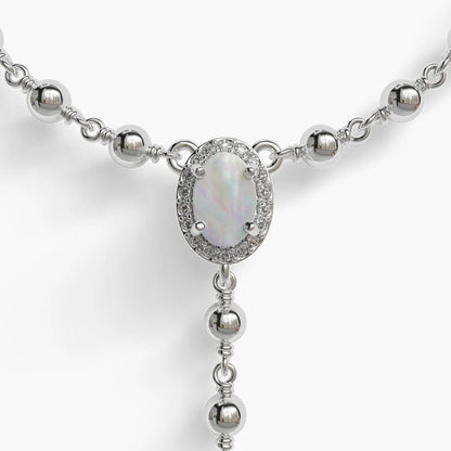 Y Necklace Silver