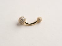 Pave Moissanite Belly Ring