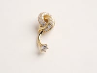 Dome Moissanite Belly Ring