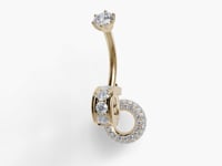 Dome Moissanite Belly Ring