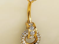 Dome Moissanite Belly Ring