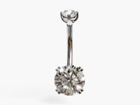 La Seule 0.8 ct. Diamond Belly Ring White Gold