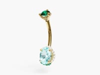 La Femme Azure Pavé 0.9 ct. Belly Ring