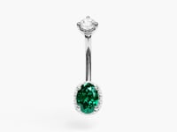 La Femme Envy Pavé 0.9 ct. Belly Ring White Gold