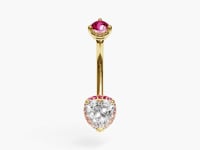 La Femme Blush Halo Pavé 1.0 ct. Belly Ring