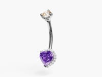 La Femme Royale Pavé 1.0 ct. Belly Ring White Gold