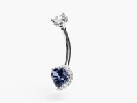La Femme Eclipse Pavé 1.0 ct. Belly Ring White Gold