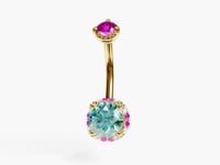 La Femme Azure Blush 1.1 ct. Belly Ring