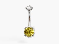 La Femme Honey 1.1 ct. Belly Ring White Gold