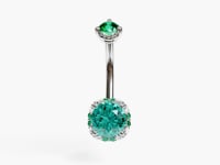 La Femme Siren Call 1.1 ct. Belly Ring White Gold
