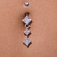 Ash Moissanite Belly Ring & Charms Set