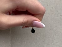 Mini 'Tear' Black Onyx Charm