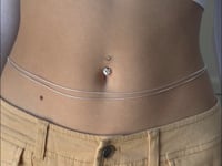 Double Classic Belly Chain Silver
