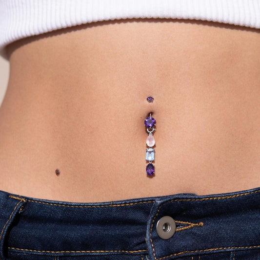 XTRA 'Tear' Gemstone Charm Silver - Jolie Co Jewelry