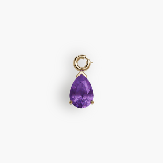 Mini 'Tear' Amethyst Charm - Jolie Co Jewelry